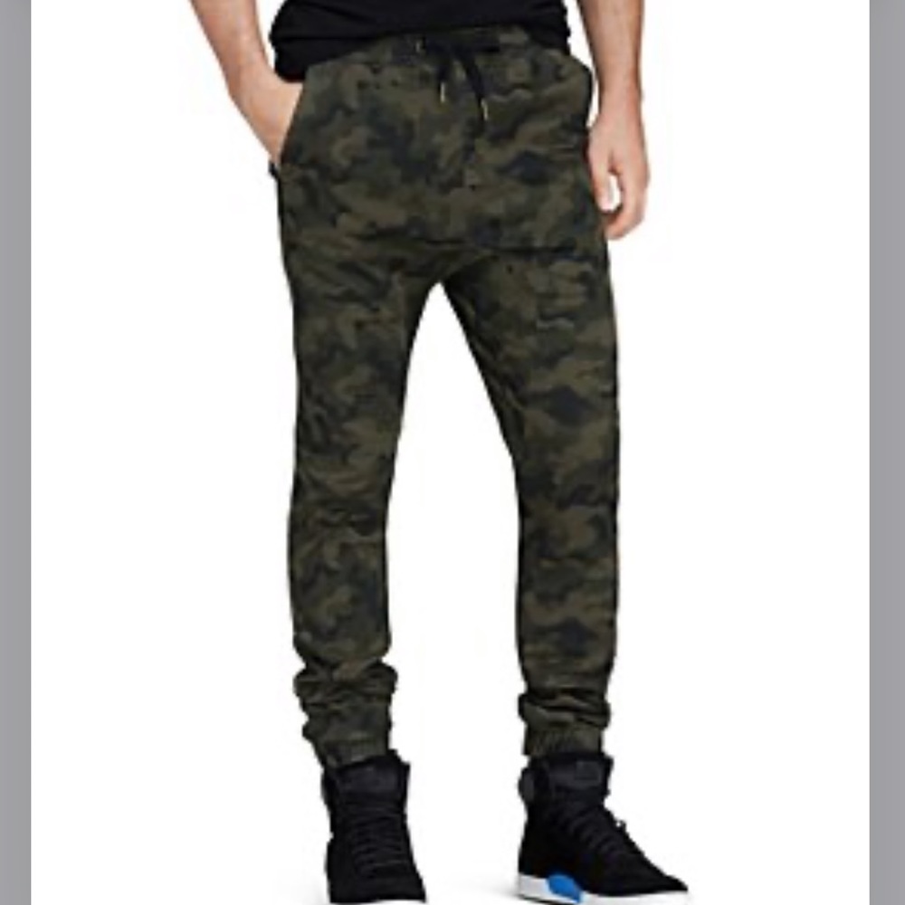 21men camo drawstring slimfit joggers